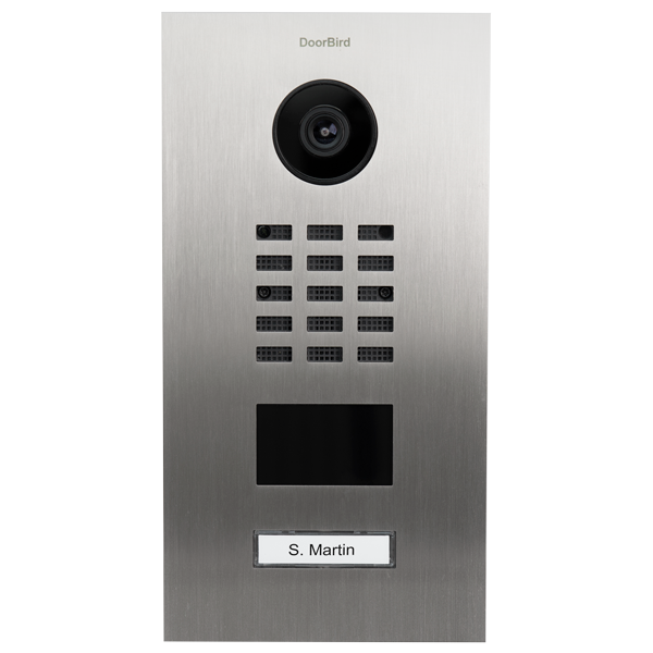 D2201V Interphone Vidéo IP, Acier inoxydable V4A (résistant à l´eau salée), brossé

