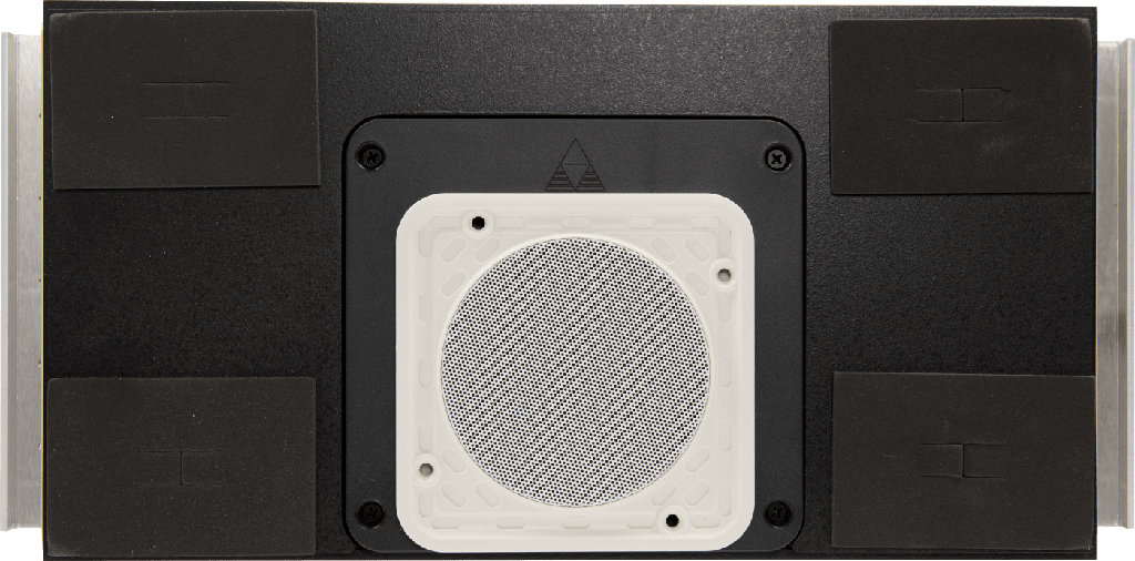 InCeiling DS4/9 Sub with Round Frameless Grill with RackAmp 300