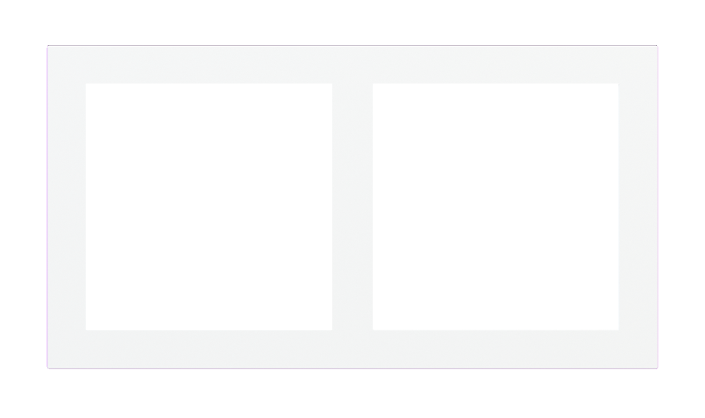 Rectangular Plate Deep (FF/71/20Venti) (87x158) 2 windows (55x55)+(60x60) Fenix NTM Grey London