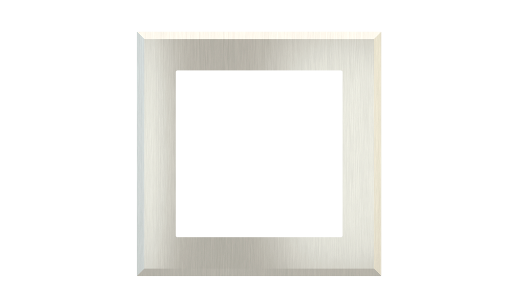 Square magnetic plate (60x60 mm window) ERA serie Metal Steel Brushed
