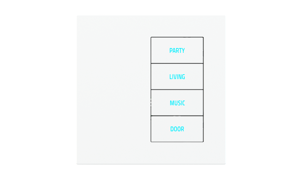 4-rockers configurations' keypad with backlited text/symbols, proximity sensor, mounting right