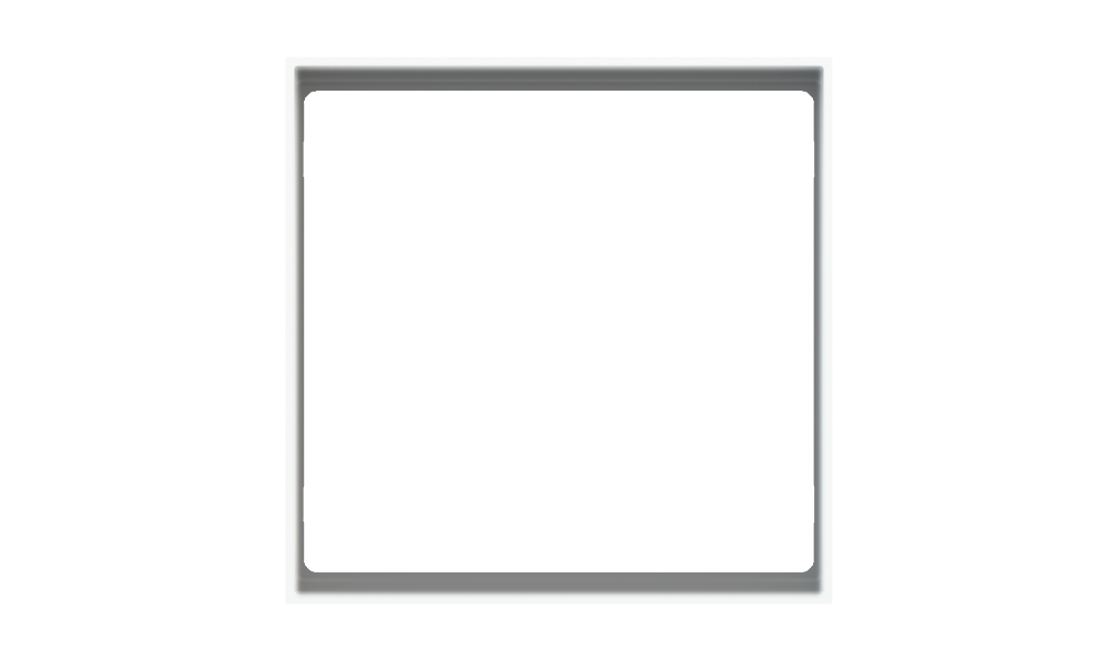 Rectangular Frame FF Form (86x157) 2 Windows Pure white Plastic