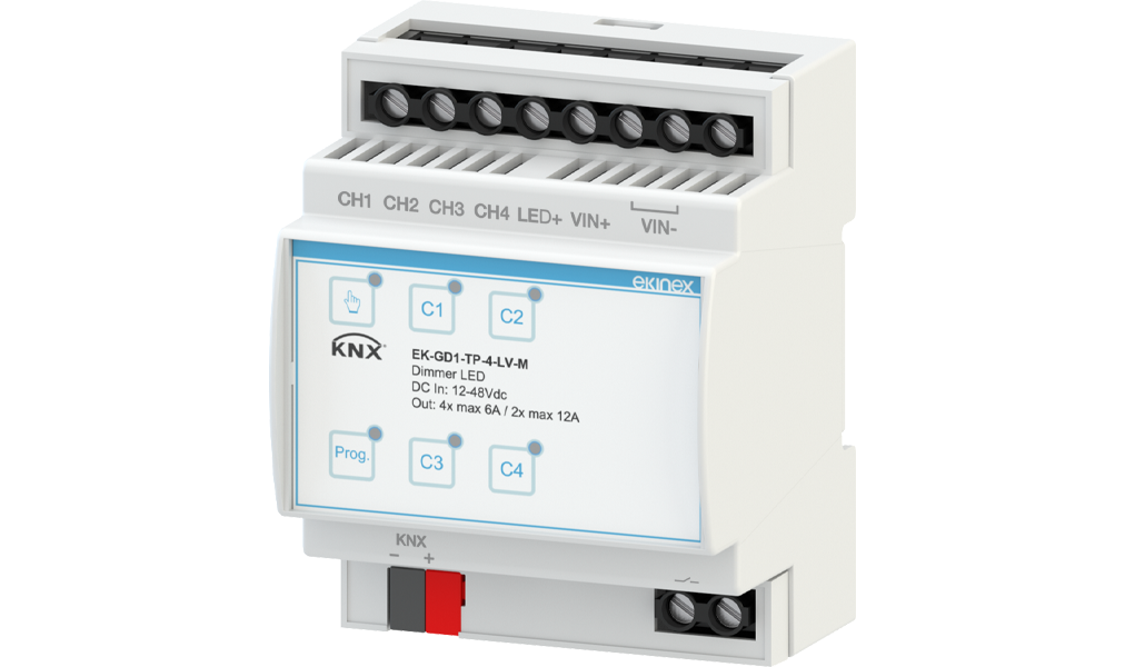 Dimmer KNX 12/48 Vdc 4 monochromatic channels