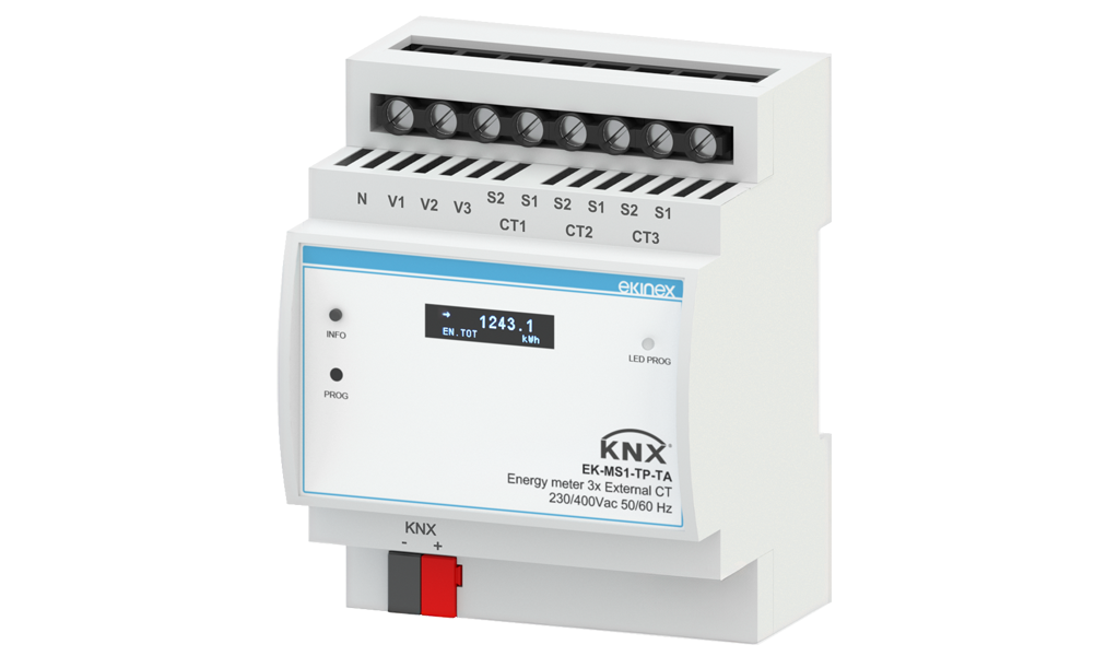 KNX three-phase secondary energy meter for external CT