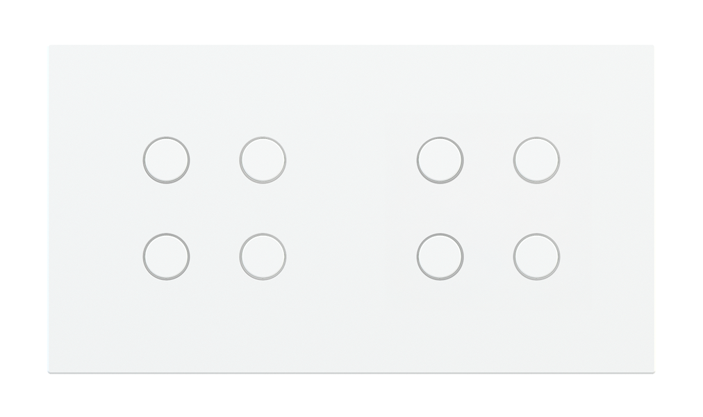 Magnetic plate 2-fold for 4-rocker push buttons Proxima series Metal Black Metal + customization