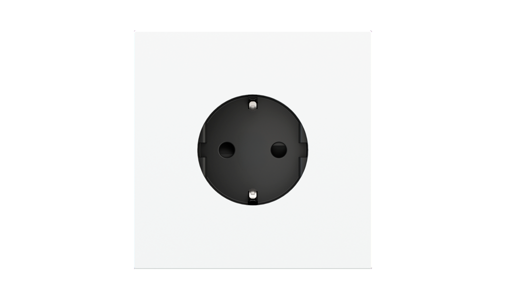 Square magnetic plate for Schuko, French, Israeli power socket Proxima series Metal Quantum Carbon