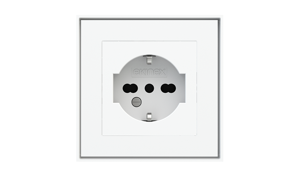 Square Painted Cover DE socket (55x55) Metal Titanium