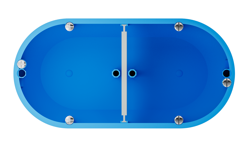 Additional plastic bracket for rectangular magnetic plate for Proxima series compatibility with round boxes