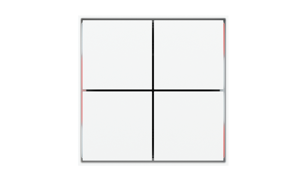 Kit 2 rockers FF square (40x40) for EF2 Pure white Plastic