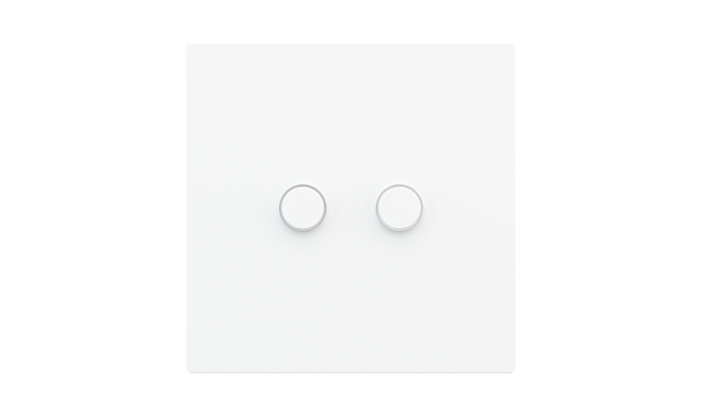 Kit of 2 round buttons Proxima series Metal Black Metal