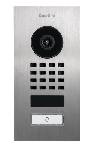 [DRB-423866799] D1101V Montage encastré Interphone Vidéo IP, Acier inoxydable V4A (résistant à l´eau salée), brossé


