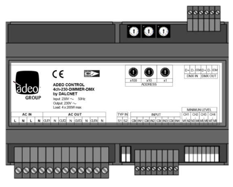 [ADE-4ch-230-DIMMER-DMX] 4ch-230-DIMMER-DMX