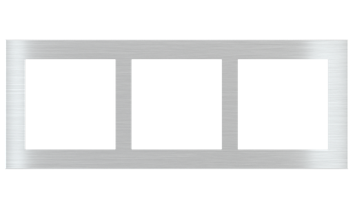 [EK-D3P-GBC] Rectangular Plate Deep (FF/71/20Venti) (87x229) 3 windows (55x55)+(55x55)+(55x55) Metal Brass 26
