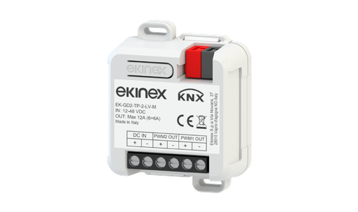 [EK-GD2-TP-2-LV] Dimmer KNX 12/48 Vdc 2 monochromatic channels / 1 TW channel