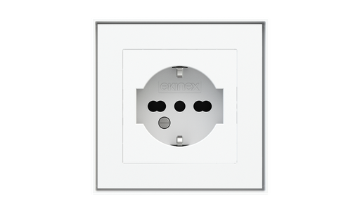 [EK-PSC-DE-USB-GBC] 2 USB port (Type A+TypeC) painted Square Cover DE socket (55x55) Metal Brass 26