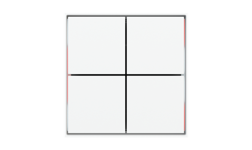 [EK-TQQ-GBU-L] Kit 1 rocker FF (Form/Flank/NF) Square (40x40) with symbols Metal Carbon