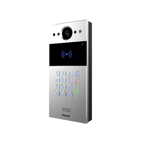 [AKV-R20K-L-Silver-On-Wall-V1.0] 4G LTE compact size SIP intercom with keypad
