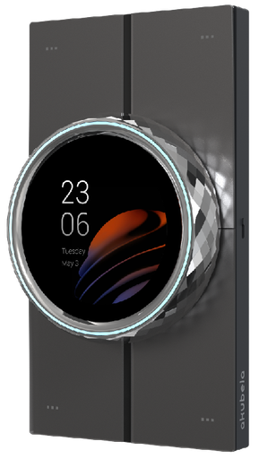 [AKB-RT61-KNX-EU-Silver] 2.1-inch touch screen with 4 AG-glass physical buttons.