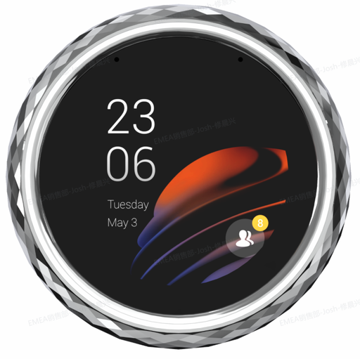 [AKB-CT61-PoE-Silver] Android based knob withScreen and PoE, Special standard, with providing Electric box.